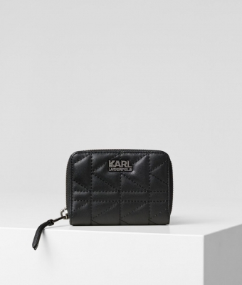 Monedero Karl Lagerfeld acolchado pequeño negro